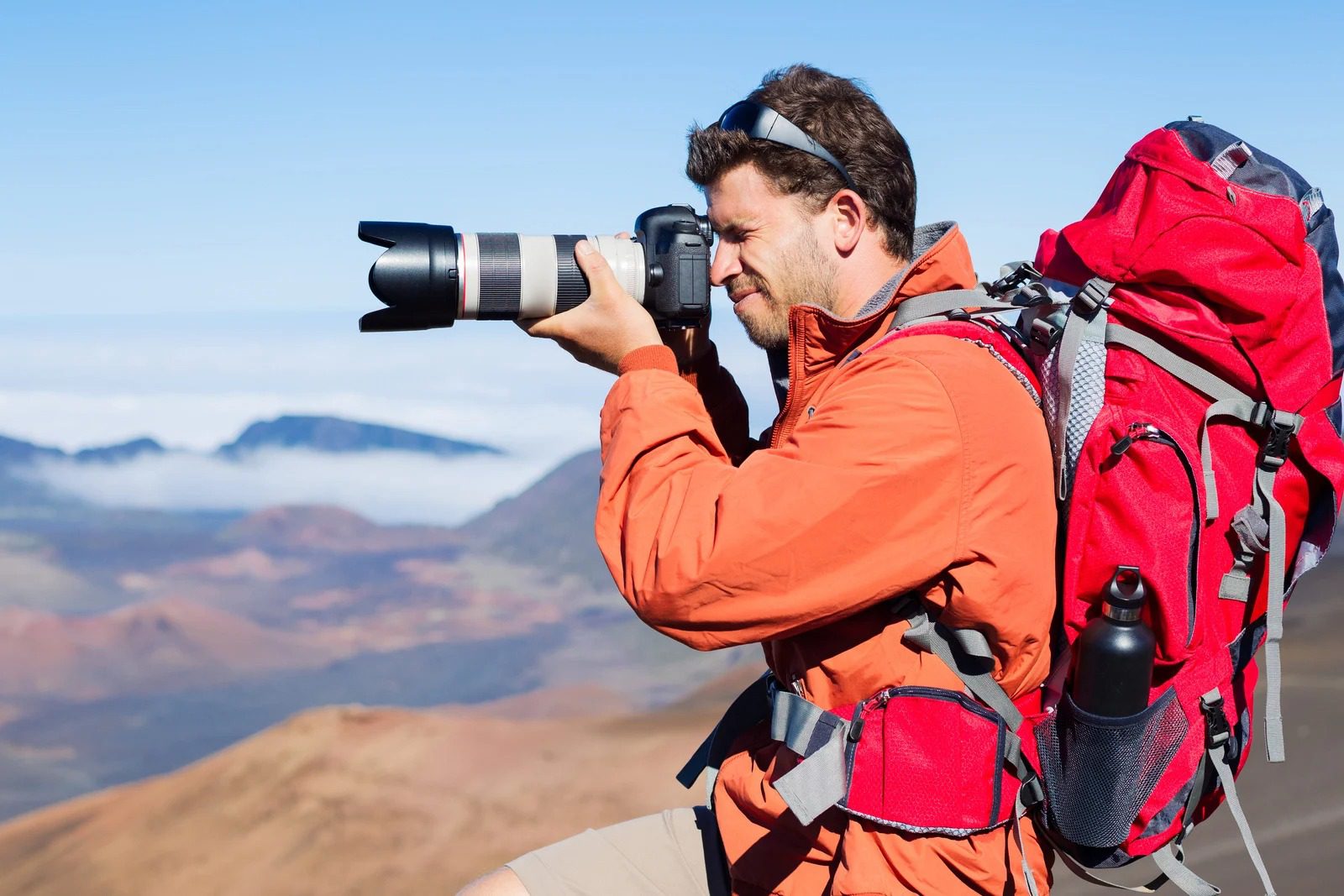Nature Photographer Taking Pictures Outdoors